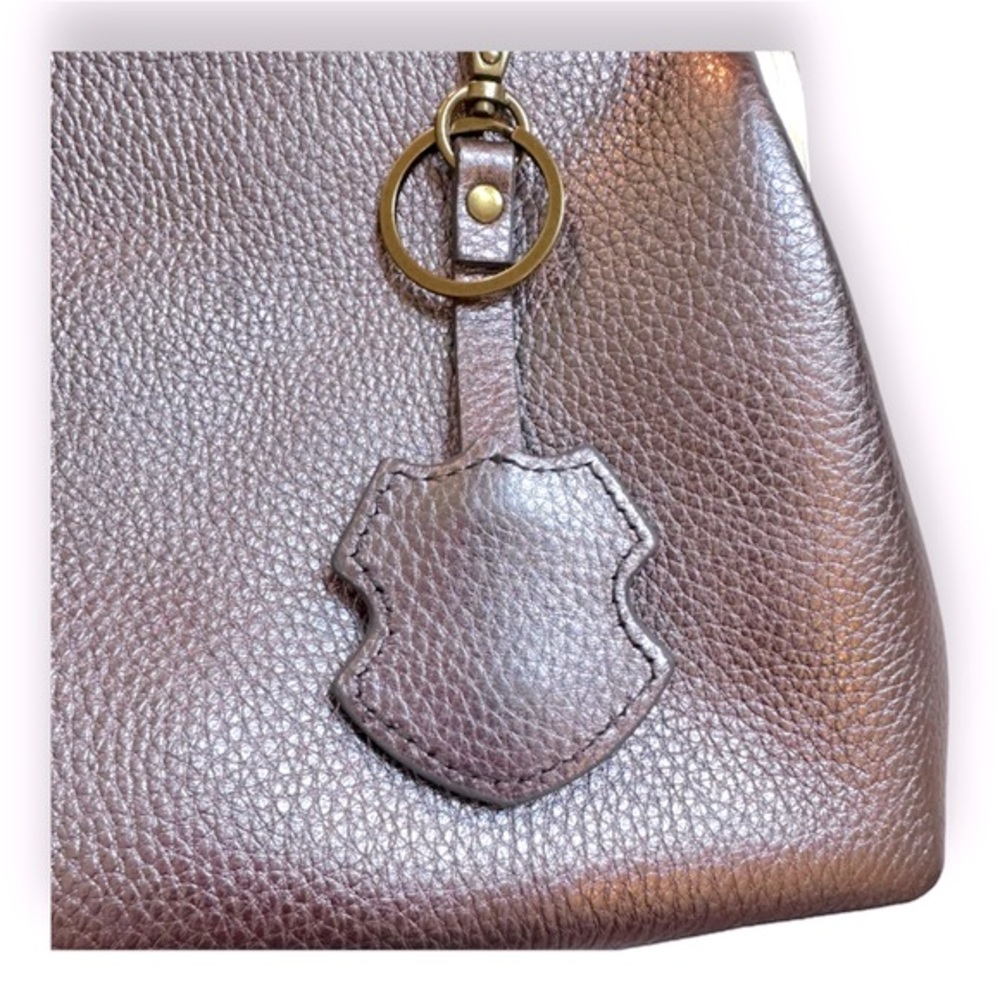 J. M. Hulme | Lexi Framed Pebbled Metallic Leather Kiss Clasp Wallet/Crossbody View 6